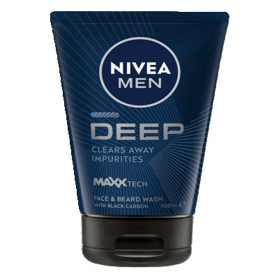 Nivea Men Deep Anti-Impurities Clean Face & Beard Wash 100ml