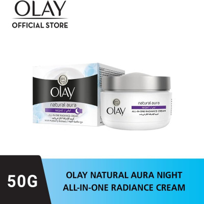 Olay Natural Aura All in One Radiance Night Cream with Mulberry Extract - 50gm