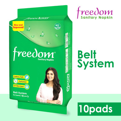 Freedom Sanitary Napkin Belt 10 Pads
