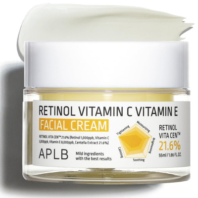 APLB Retinol Vitamin C Vitamin E 21.6% Facial Cream - 55ml