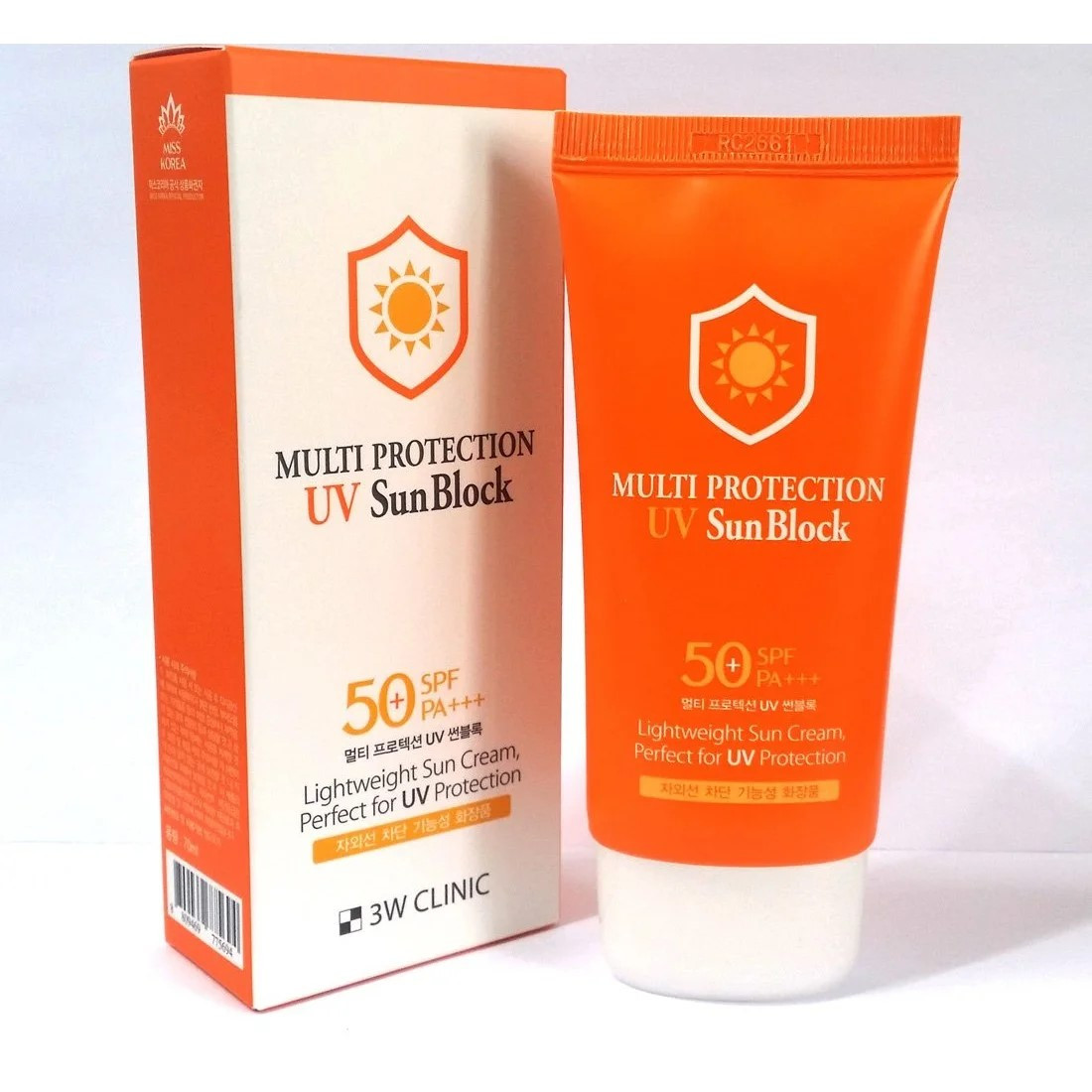 3W Clinic Multi Protection UV Sun Block SPF 50+/PA+++ - 70ml